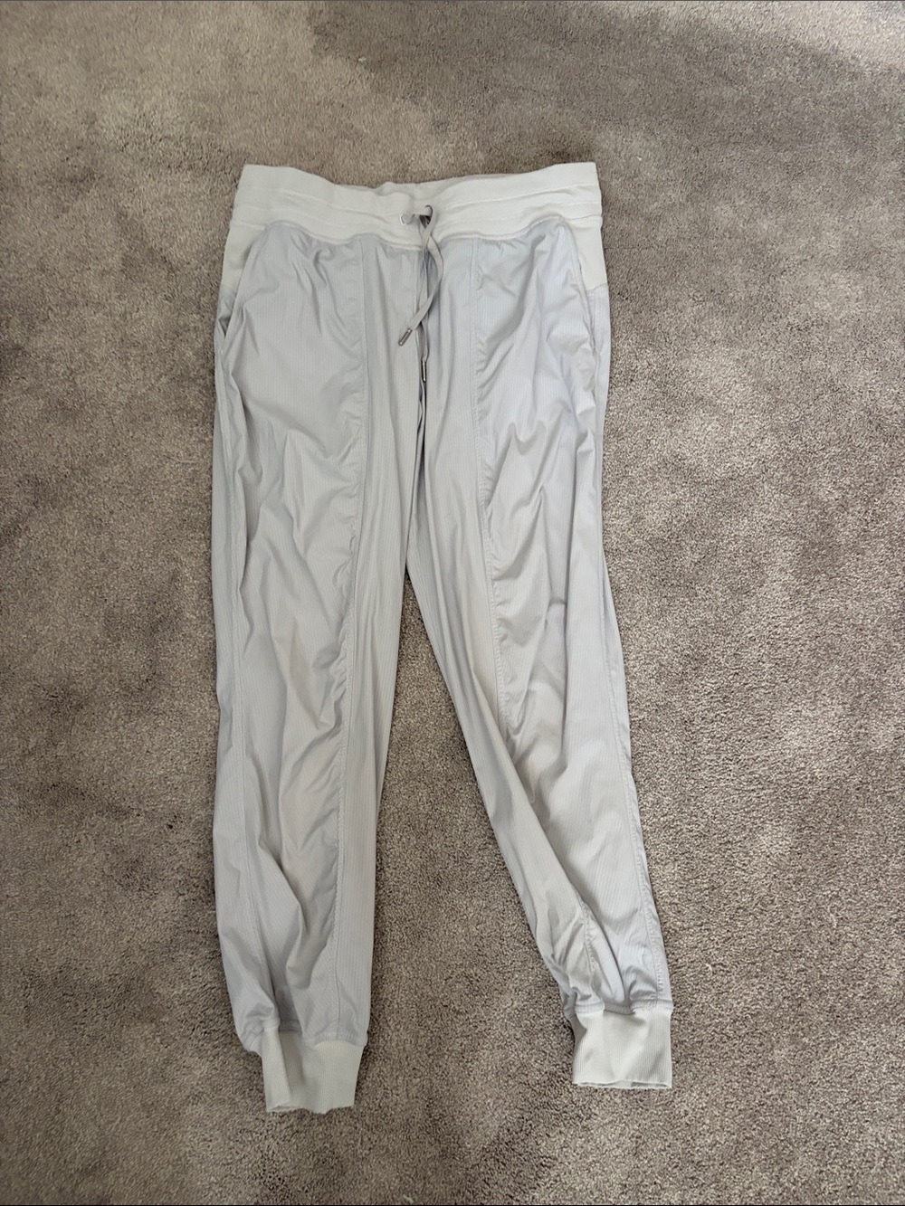 Light Gray Drawstring Jogger Pants
